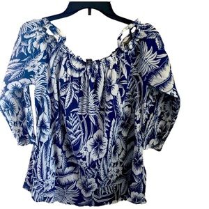 Chaps Women’s Tropical Off the Shoulder Blouse